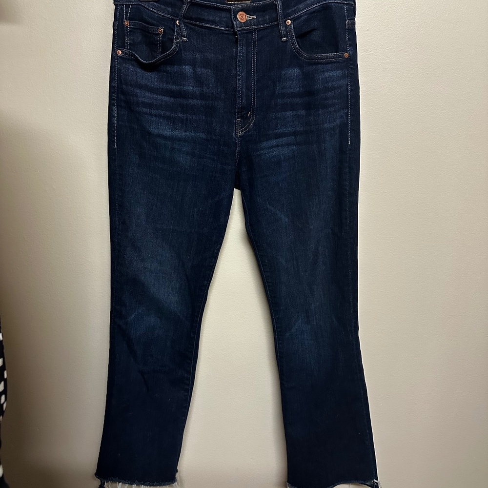 Mother The Insider Crop Step Fray - size 29